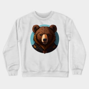 Grizzly Bear Portrait Crewneck Sweatshirt